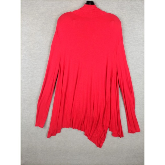 Free People Womens Sweater L Red Oversized Turtleneck V Cut Out Party Holiday - Picture 6 of 10